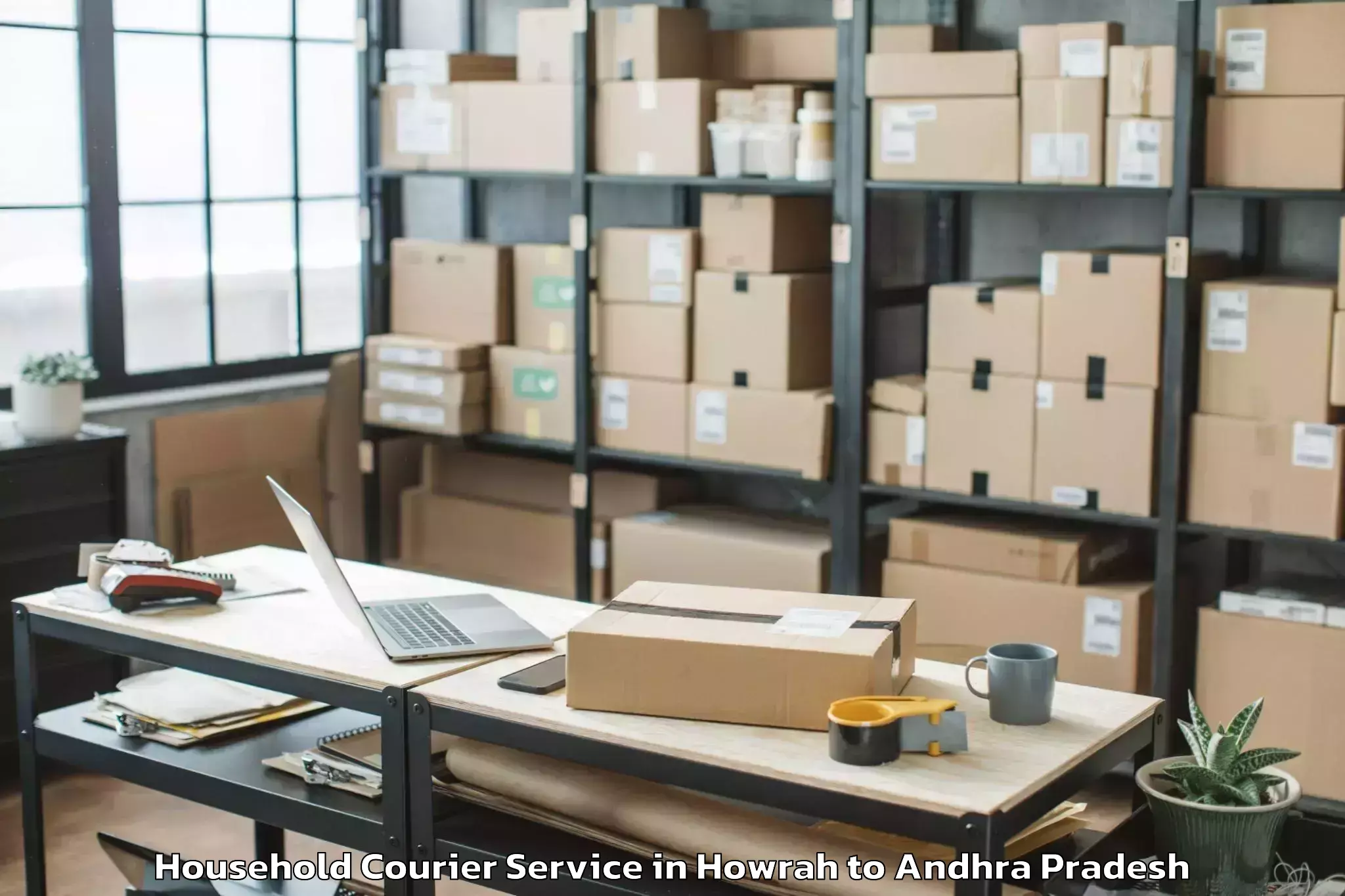 Affordable Howrah to Podili Household Courier